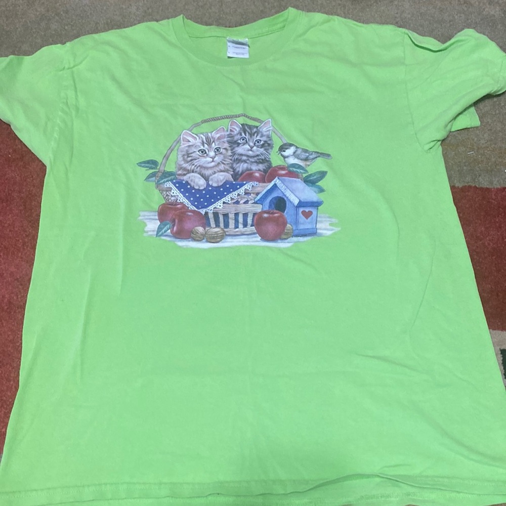 Vintage cat shirt size Large